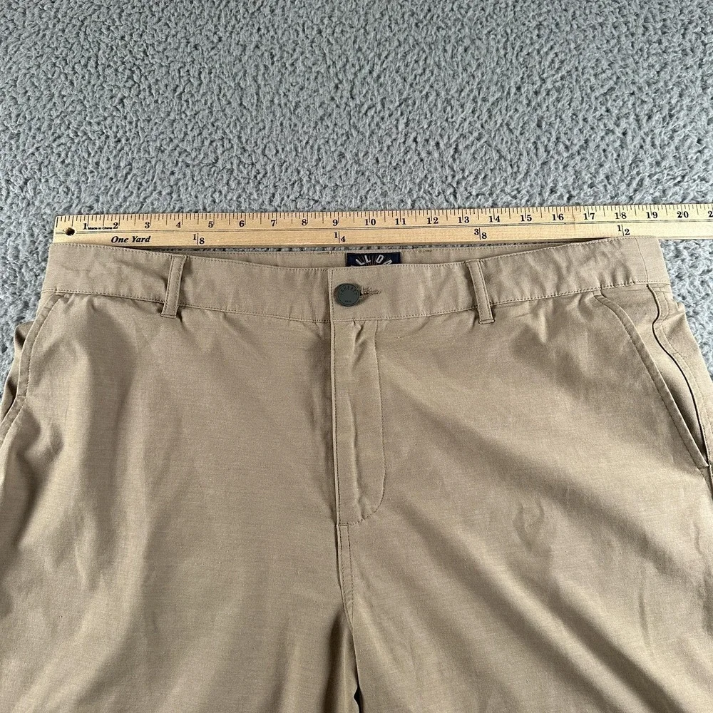 Faherty All Day Chino Shorts Mens 36 Beige Performance Stretch Travel Casual
